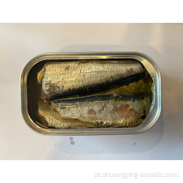 Sardinha enlatada exportar peixes sadina em petróleo a granel